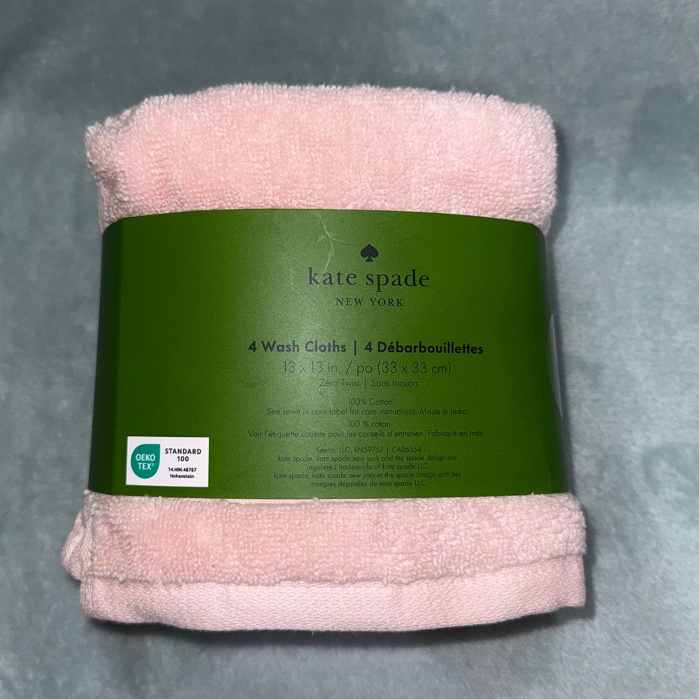 kate spade Soft Pink Wash Cloth Set - Picture 2 of 7
